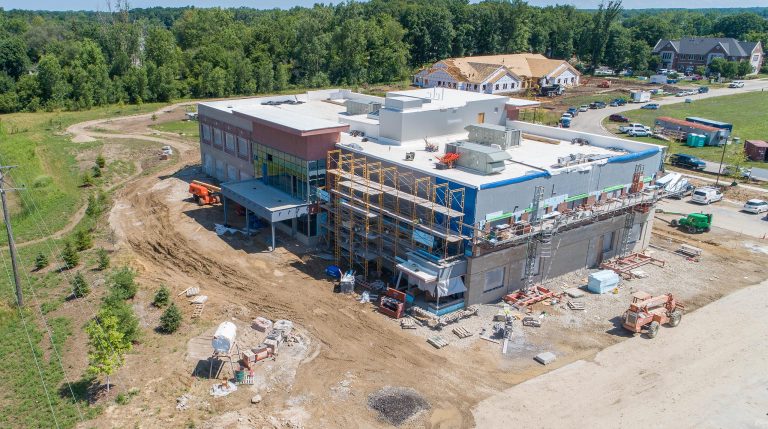 Commercial construction in East Lansing